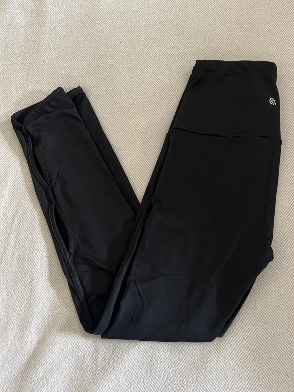 Champion Black Active Leggings with Cut Outs